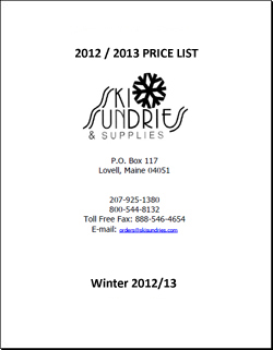 Ski Sundries 2012 / 2013 Price List