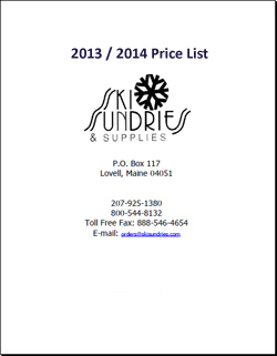 Ski Sundries 2013 / 2014 Price List
